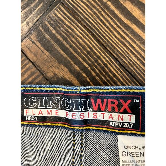 Cinch Men's Bootcut FR Work Jeans - Dark Blue - Picture 2 of 12